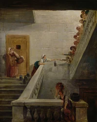 Uddeling af mælk i St. Lazare Prison, 1794 swed